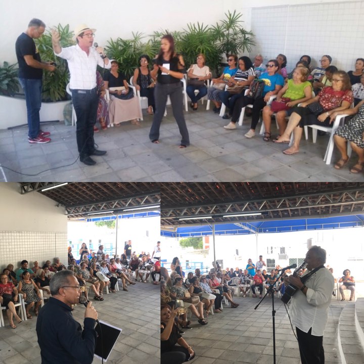 Photo of Poetas da Academia declamam para pessoas da terceira idade em evento do Sesc