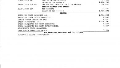Photo of EXTRATO BANCÁRIO – Março/Abril 2020
